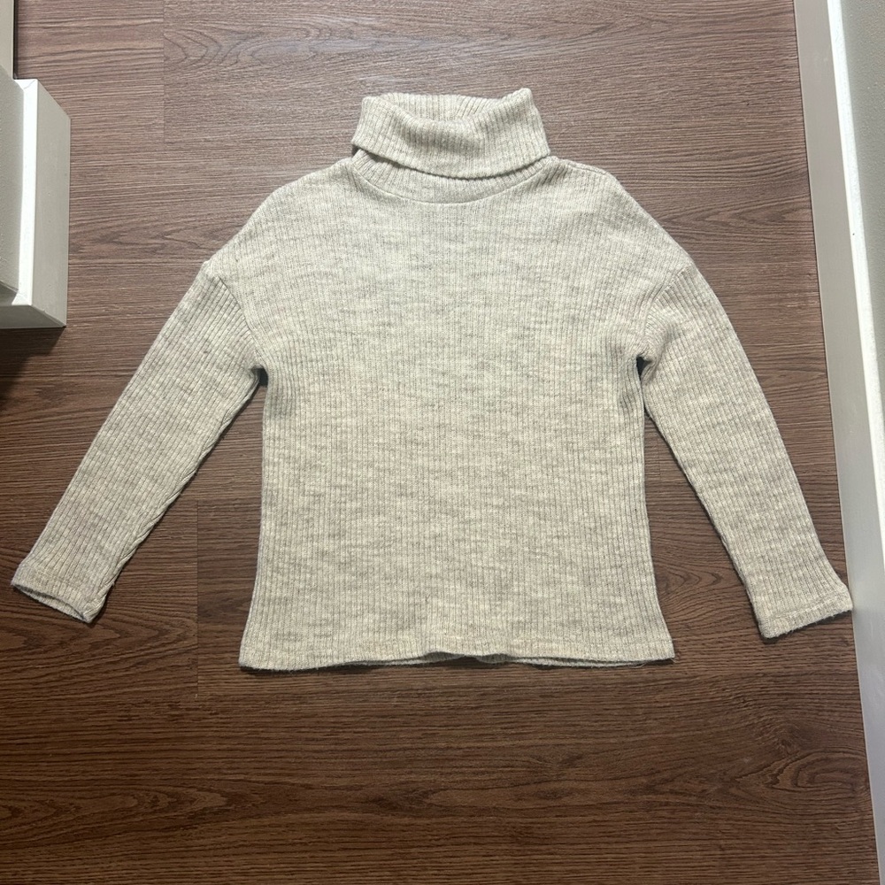 Cream Turtleneck Sweater